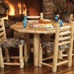 table ronde de meubles en bois