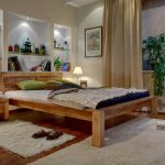 meubles en bois lit bas