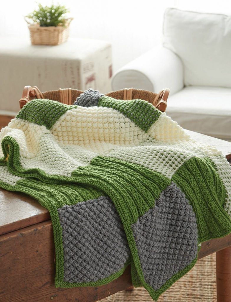tricot à carreaux