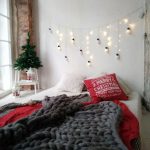 couvre-lit en tricot gris
