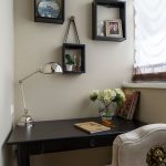 étagères sur les vues de photo de mur