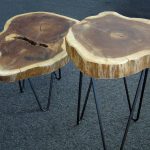 un exemple de table à partir d'une coupe de scie