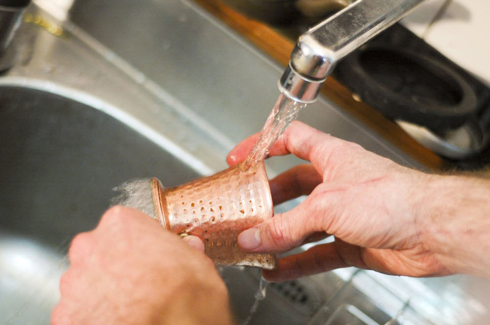 Messing spülen