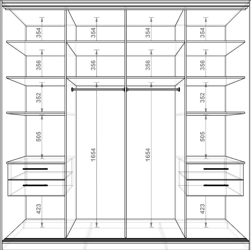 kích thước của một tủ quần áo nhỏ