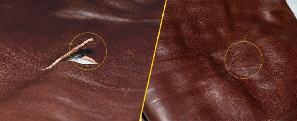 réparation d'une veste en cuir avec de la colle