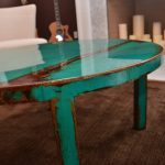restauration et peinture de la table