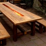 table de gazebo avec éclairage