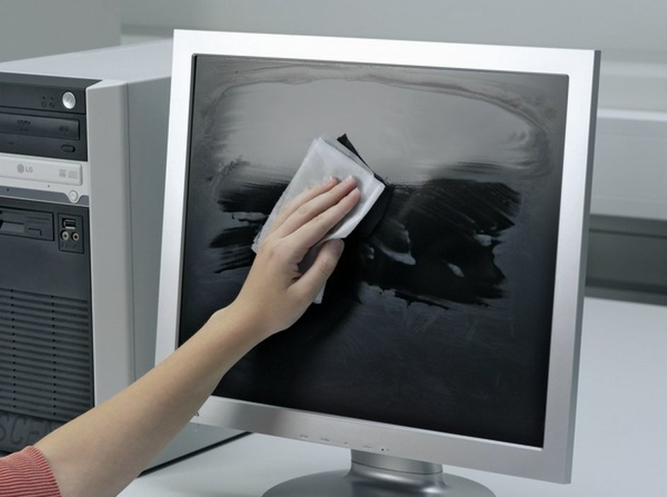 serviette pour moniteur