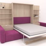 sofa almari pakaian dengan katil terbina dalam
