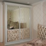 sliding wardrobe with facet mirror ideas