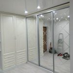 sliding wardrobe with faceted mirror types of design