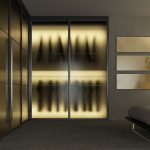 Schiebegarderobe mit Beleuchtungsideen-Optionen