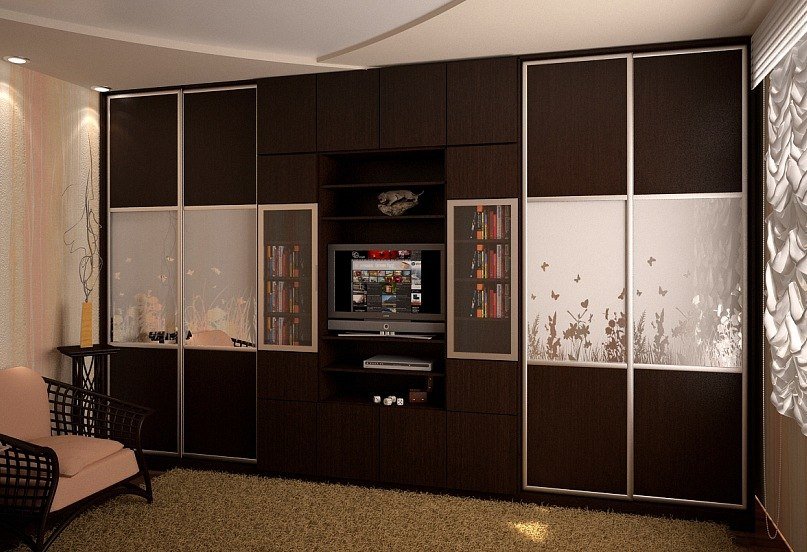 Kleiderschrank mit TV-Designfoto