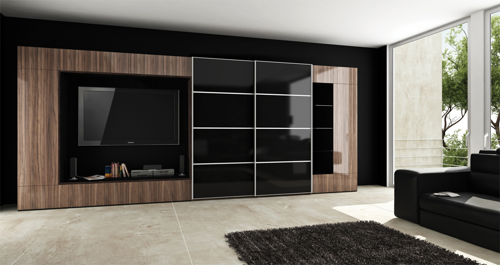 Kleiderschrank mit TV-Design-Ideen