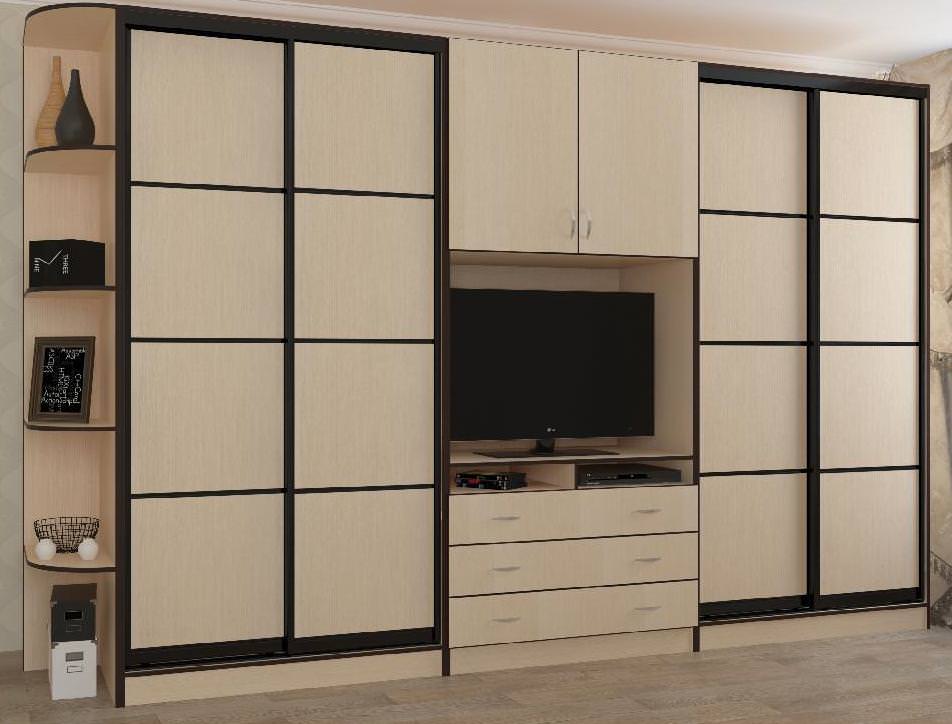 Kleiderschrank mit TV-Design-Ideen