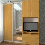 Kleiderschrank mit TV-Dekoration