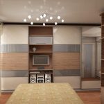 Kleiderschrank mit TV-Dekorationsfoto