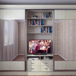 Kleiderschrank mit TV-Ideen Foto