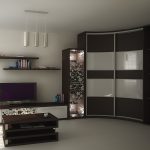 dunkler Eckschrank