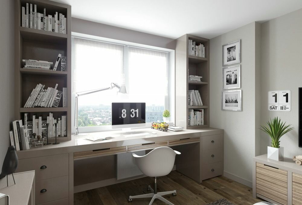 Kleiderschrank rund ums Fenster Fotodesign