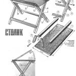 dessin de table pliante