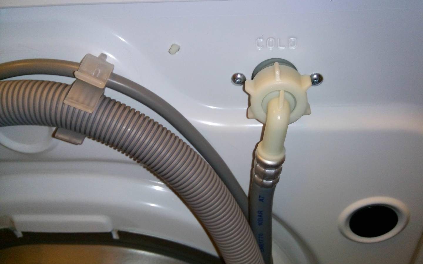 vidange dans la machine à laver