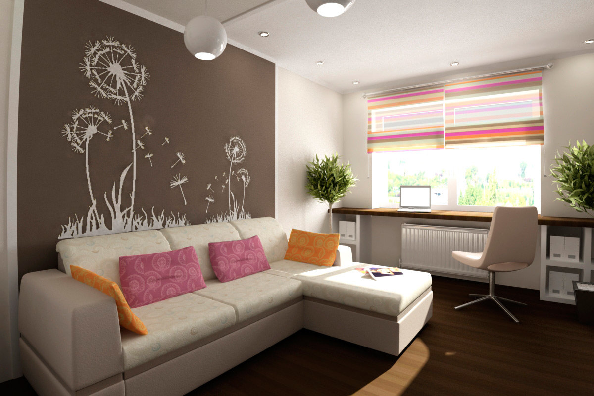 chambre 12 m² avec canapé photo