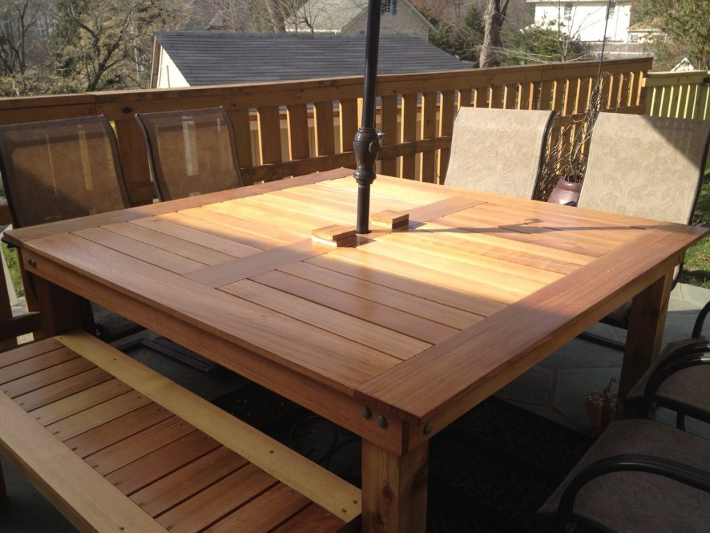 gazebo table carrée