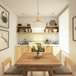 meja di dapur di apartmen