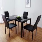 table de cuisine noir brillant