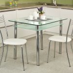 table de cuisine en verre double