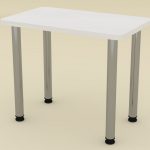 à la table de cuisine blanche