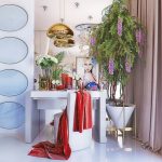 coiffeuse avec décor miroir photo