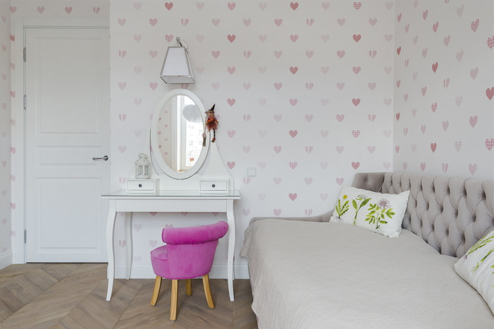 coiffeuse avec miroir design photo