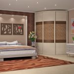 brauner halbrunder Eckschrank