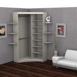 Kleiderschrank im Flur grau