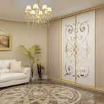 Einbauschrank mit Spanndecke Fotodekoration