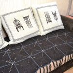 couvre-lit en tricot noir