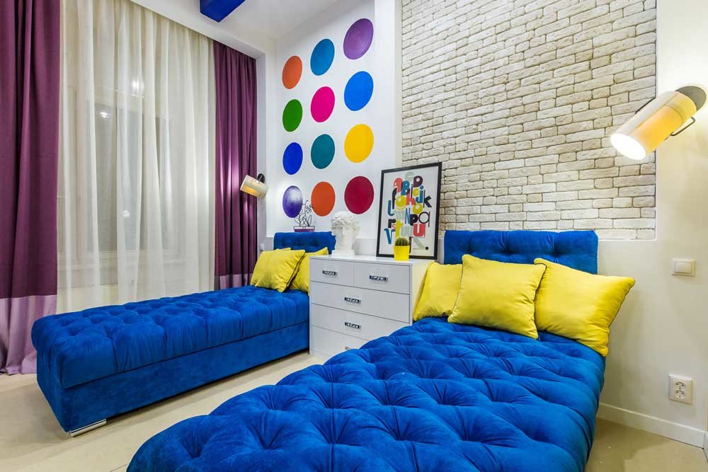 chambre d'enfant lumineuse pour deux enfants