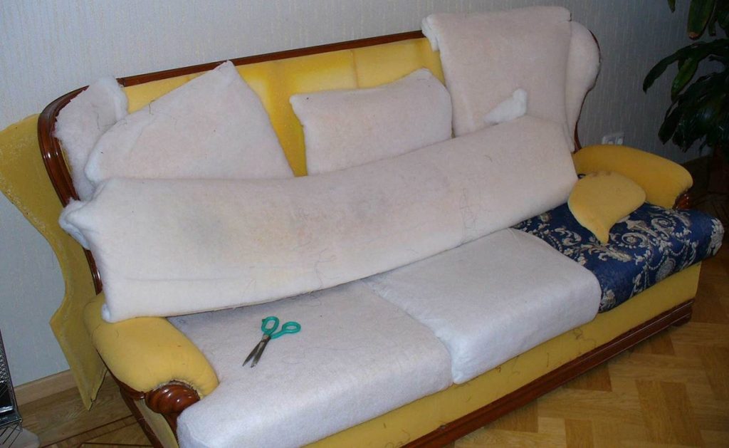 remplacement du caoutchouc mousse dans le canapé