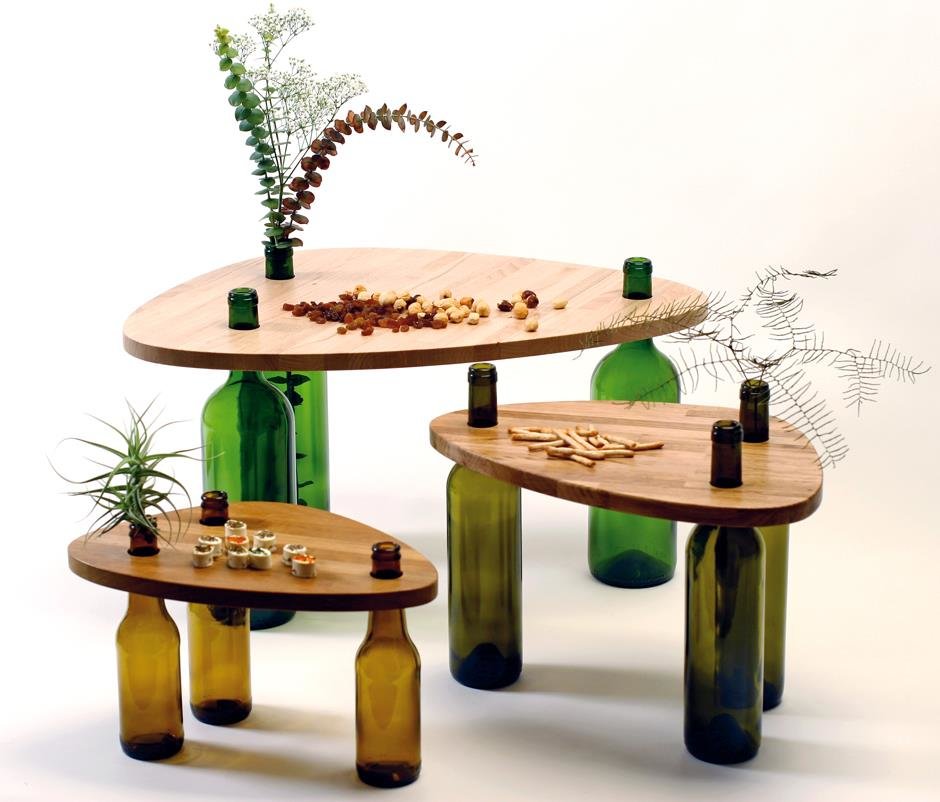 table basse bouteille