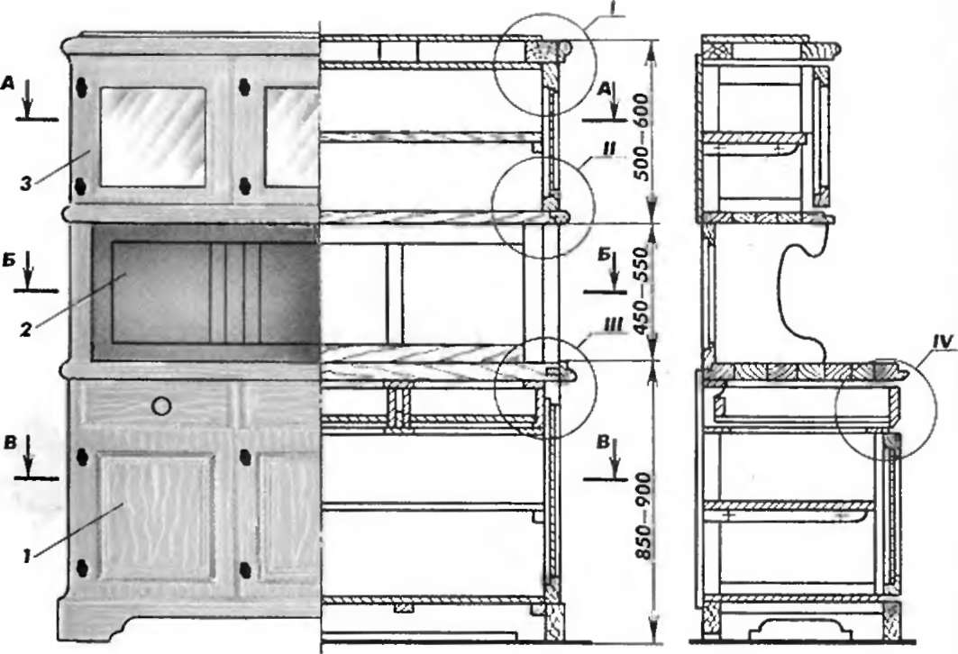 dessin de buffet de meubles en bois