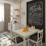 décoration murale près de la table dans la photo de la cuisine