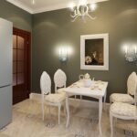 décoration murale près de la table dans les idées de photo de cuisine