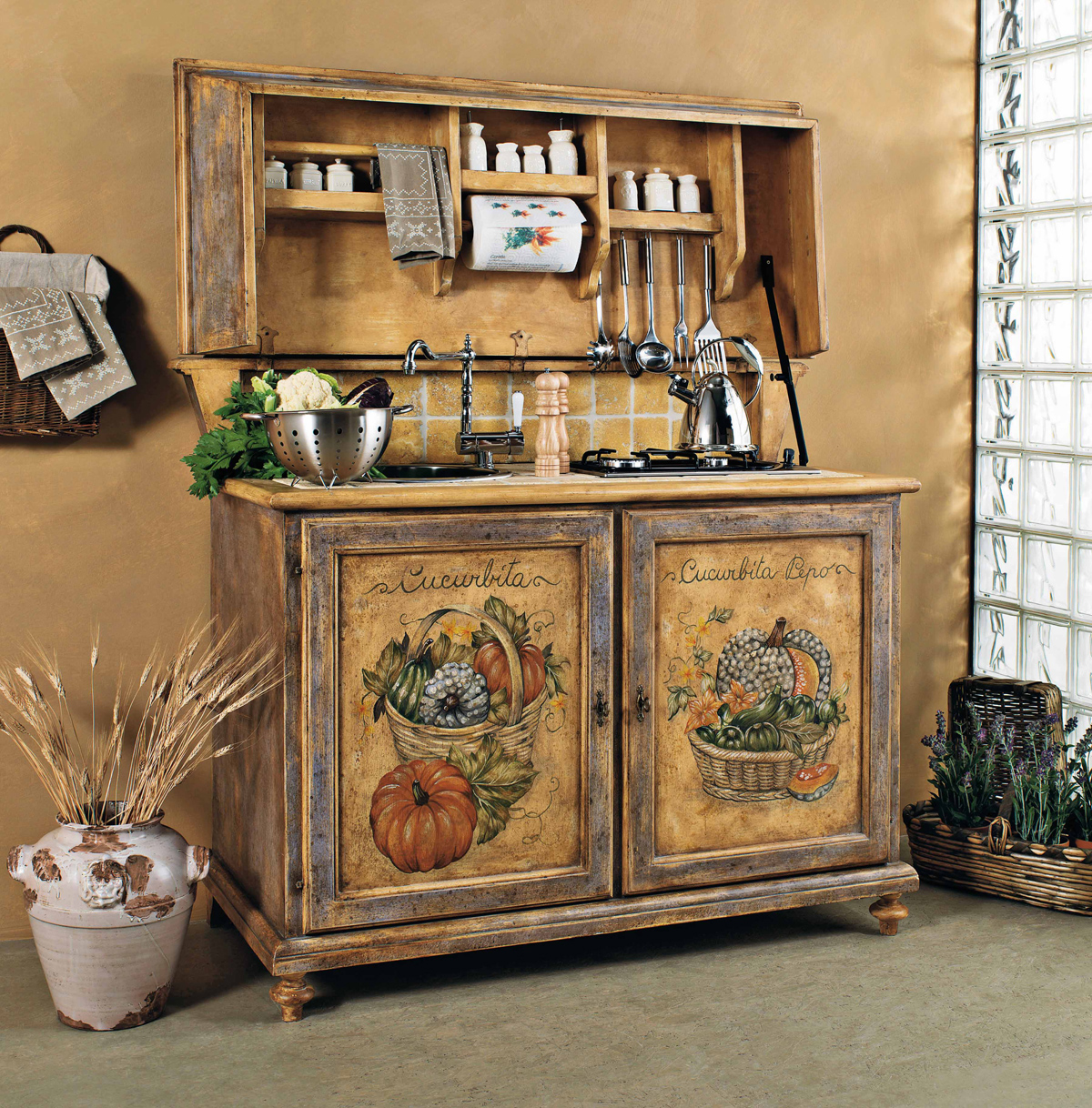 armoire de cuisine peinte