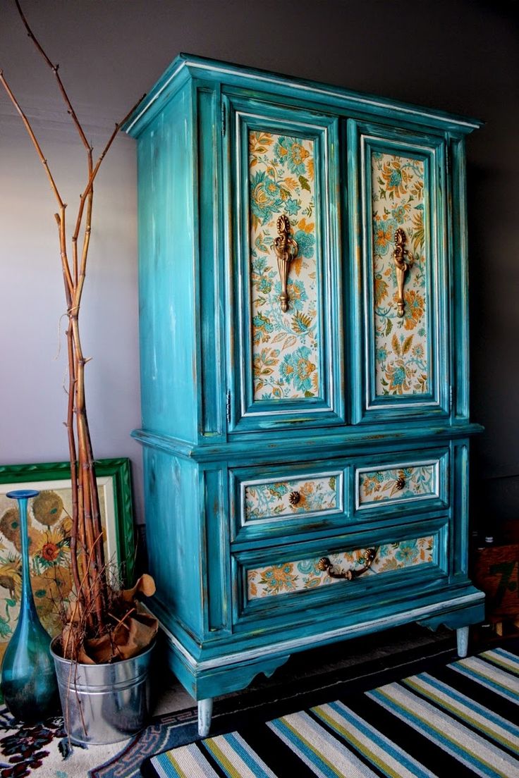 découpage ancienne armoire