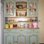 buffet de découpage bleu