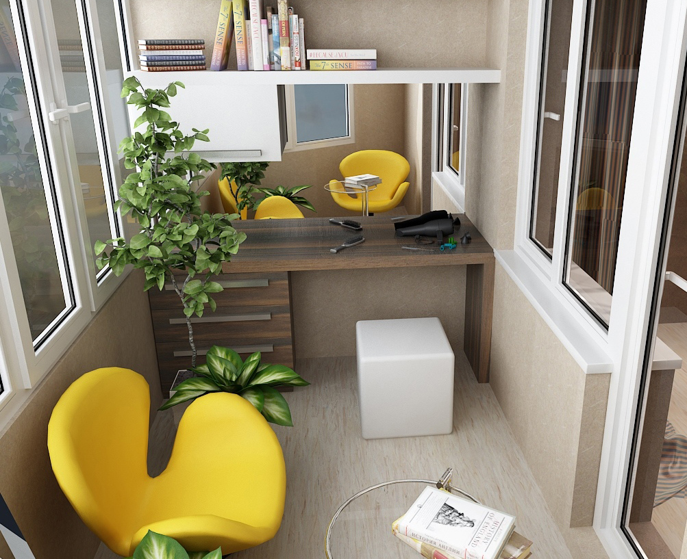 deux zones sur le balcon