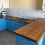wooden countertop for kitchen decor photo