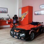 Babybett schwarz und rot